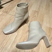 Elegant ‘MIA’ Lynette style Beige Ankle Booties women 8.5