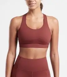 Athleta Black Hustle Sports Bra in Supersonic Rustic Brown