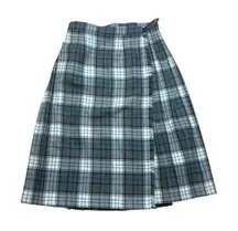 Vintage James Pringle 100% Wool Scottish Tartan Plaid Pleated Dark Academia