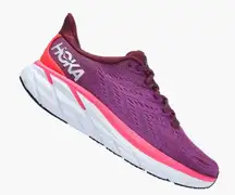 Purple Hoka Clifton 8 Running Shoes