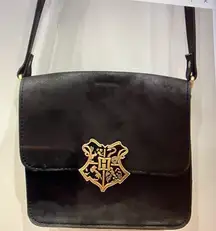Harry Potter Black Crossbody Bag with Gold Emblem