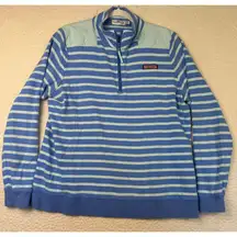 Vineyard Vines‎ Shep Shirt 100% Cotton Blue & Aqua Striped Preppy Size Large