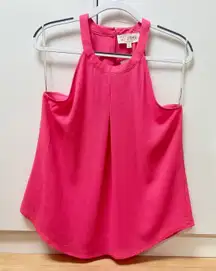 NWT Sweet Wanderer High Neck Sleevless Top in Fuchsia, Size Large