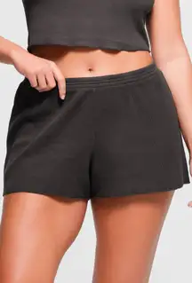 Skims Gray Waffleknit Shorts