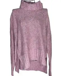 Marled Reunited Clothing Women's M Cozy Knit Turtleneck Sweater Mauve Purple New