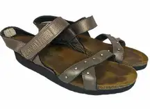 NAOT Pewter Strappy Sandal Womens size 7