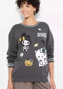 Target W/SANRIO Hello Kitty+friends Halloween Graphic Sweatshirt GRAY MED NWT
