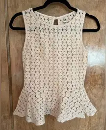 B. Jewel Eyelet Tank Top Blouse M Boho USA Made