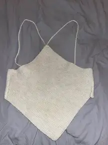 White Crochet Tank