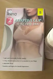 Open box Felina 1pc Adaptive Wire Free Bra Nude Beige Tan Size Small