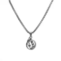 Roman Numeral Ring Pendant Necklace