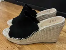 Inc wedge faux suede sandals size 10