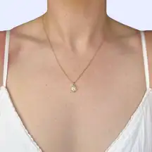 Gold Plated Cubic Zirconia nugget Pendant Necklace