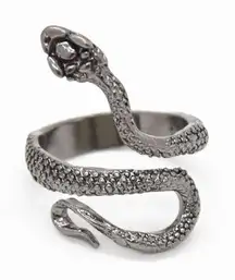 Gunmetal Textured Snake Band