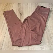 PINK Victoria Secret ultimate shimmering glitter Rose distressed tights Leggings