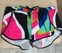 8$ club! Fabletics color block shorts.