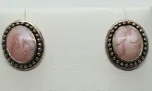 Kenneth Cole Pink & Silver Earrings