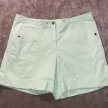 Jones New York Sports Shorts Womens Sz 16 Cargo Mid Ride Utility Green  Pockets