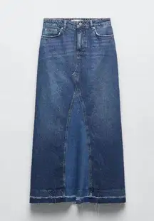 ZARA  Denim Maxi Skirt size XS