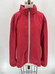 Hunter Original Lightweight Insulat Shell Jacket Sz XL Coral Red Hidden Hood