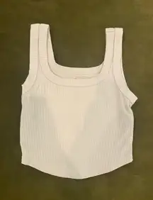 Madewell Ribbed Tank Top Light Green