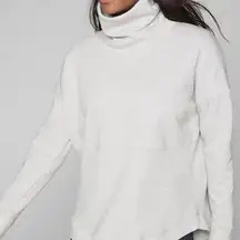 Athleta Cozy Karma Grey Mock Neck Crewneck