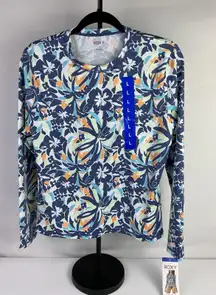 Roxy Women's Floral Long Sleeve UPF 50 Sun Protection Rash Guard Top