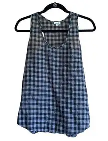 Steven Alan Grey Plaid Semi Sheer Tank Size Small