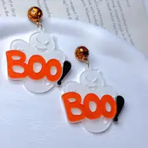 Halloween Boo Ghost Earrings 