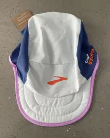 NWT Brooks Running Lightweight Packable Hat Cap Lt Slate Aegan Bright Purple