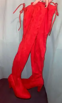 thigh high heeled boots