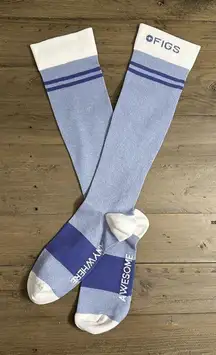 FIGS Compression Socks - Blue Taupe - Awesome Anywhere - Medium
