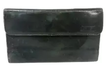 Coach Vintage Black Soft Leather Snap Wallet Multi Card Slot Coin Pouch