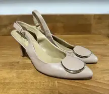 Naturalizer Nora Nude Rose Sling back Pump Heel Women's Size 6.5