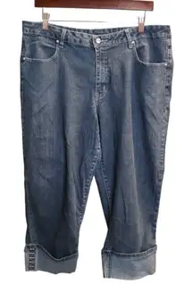 #786 V.S.H. Jeans Women's Size 14 Blue Denim Capri Jeans