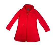 Cole Haan Women’s S Hooded Packable Water Resistant Raincoat Jacket Red Travel