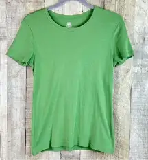 Faded Glory  Small (4/6) Crewneck Short Sleeve Green Top Very Stretchy