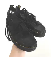 Dr. Martens Black Strappy Leather Gladiator Sandals