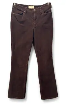 Womens Corduroy Pants Size 8 Chocolate Brown‎ Bootcut Flared Fall Warm Cozy