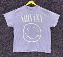 Nirvana Nevermind Tour Dead Smiley Grunge Band T-Shirt XL