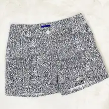 Apt. 9 Torie Printed Mid Rise Cuffed Hem Chino Shorts Black White 4