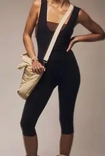 Free People Movement Black and Brown She's A Maniac Jumpsuit Size Small