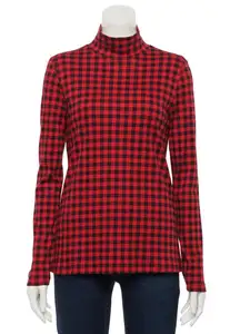 WOMEN’S CLASSIC LONG SLEEVE MOCKNECK TOP Size M