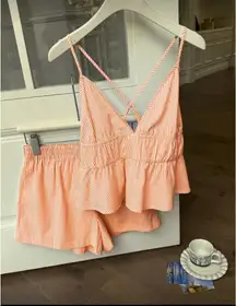 Striped Orange two piece set