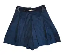 COPY - Sophisticated Blue Skorts with Pleated Wide-Leg Design