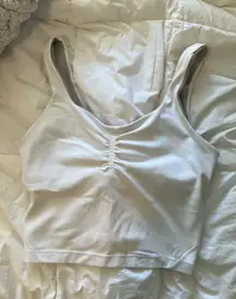 Lululemon White Align Tank Top Cropped with Scrunch 4