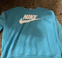 Nike Aqua Crewneck with White Logo