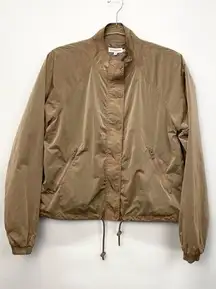 Good American Essential Nylon Track Jacket Size Medium Putty‎