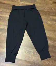 Aerie OFFLINE The Hugger Foldover Waist Jogger Legging Black Size Large Soft