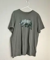 The North Face Grizzly Bear T-Shirt Womens XL  Hike Camp Green Outdoors Soft